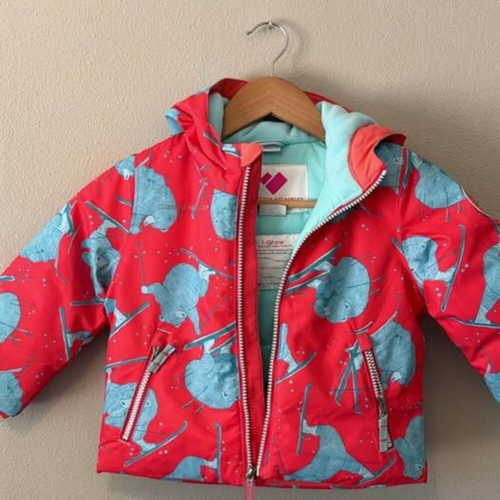 Oberneyer Kids I-Grow extendable size girls snow ski winter jacket polar bears